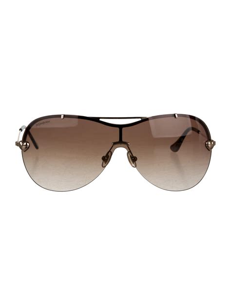 ysl black shield sunglasses|saint laurent flat top sunglasses.